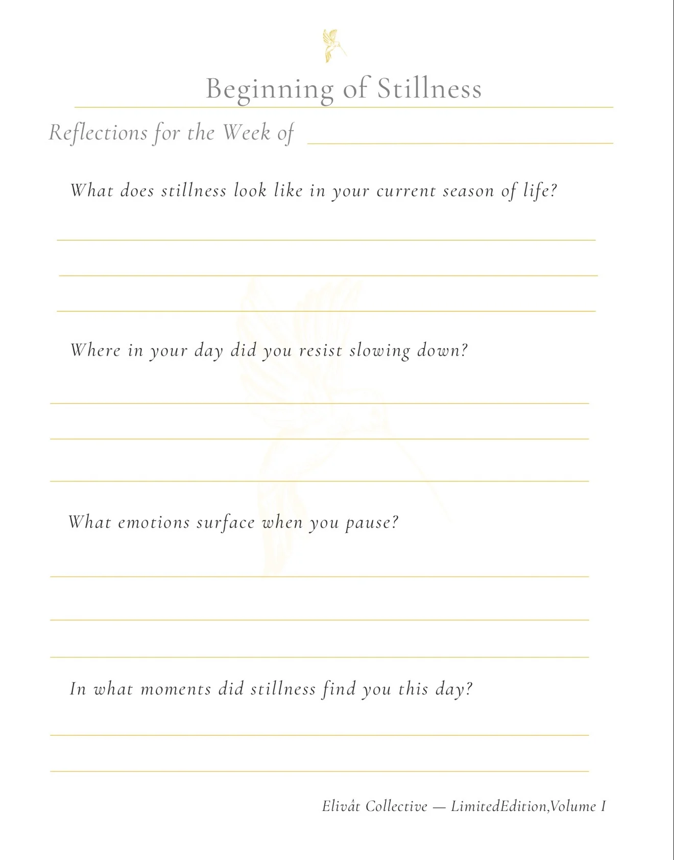 The Art of Stillness — editorial journal